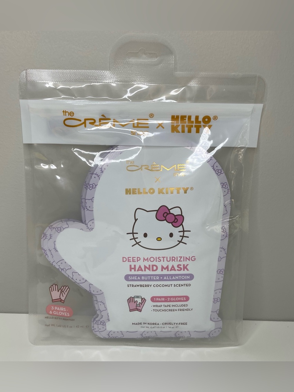 Creme X Hello Kitty Deep Moisturizing Hand Mask (3 Pairs - 6 Gloves) NEW